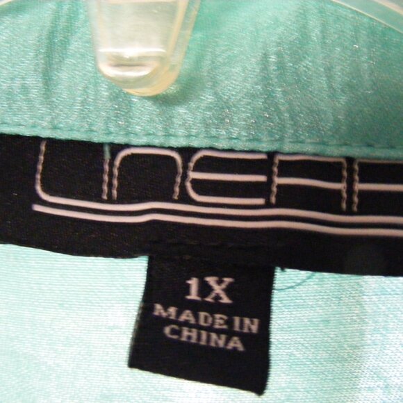 Ladies Size 1X Blue-green Coat Jacket Windbreaker by Unear - Picture 6 of 11